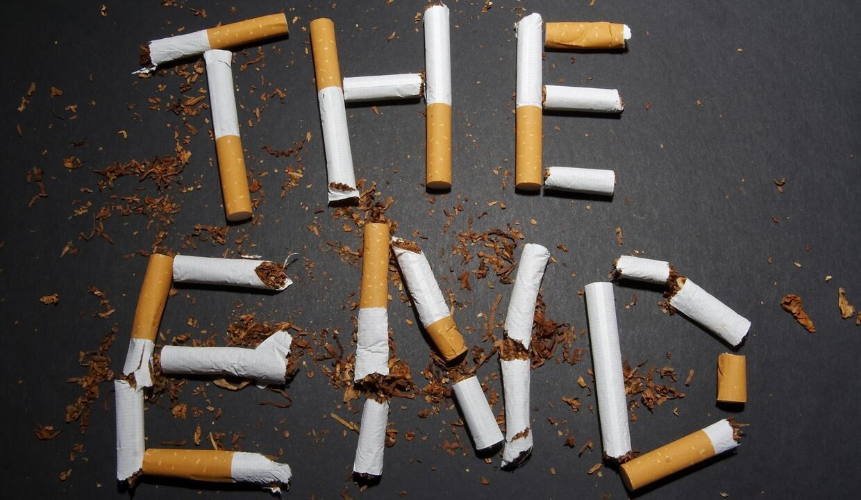 σπασμένα τσιγάρα και αλλαγές στο σώμα κατά τη διακοπή του καπνίσματος